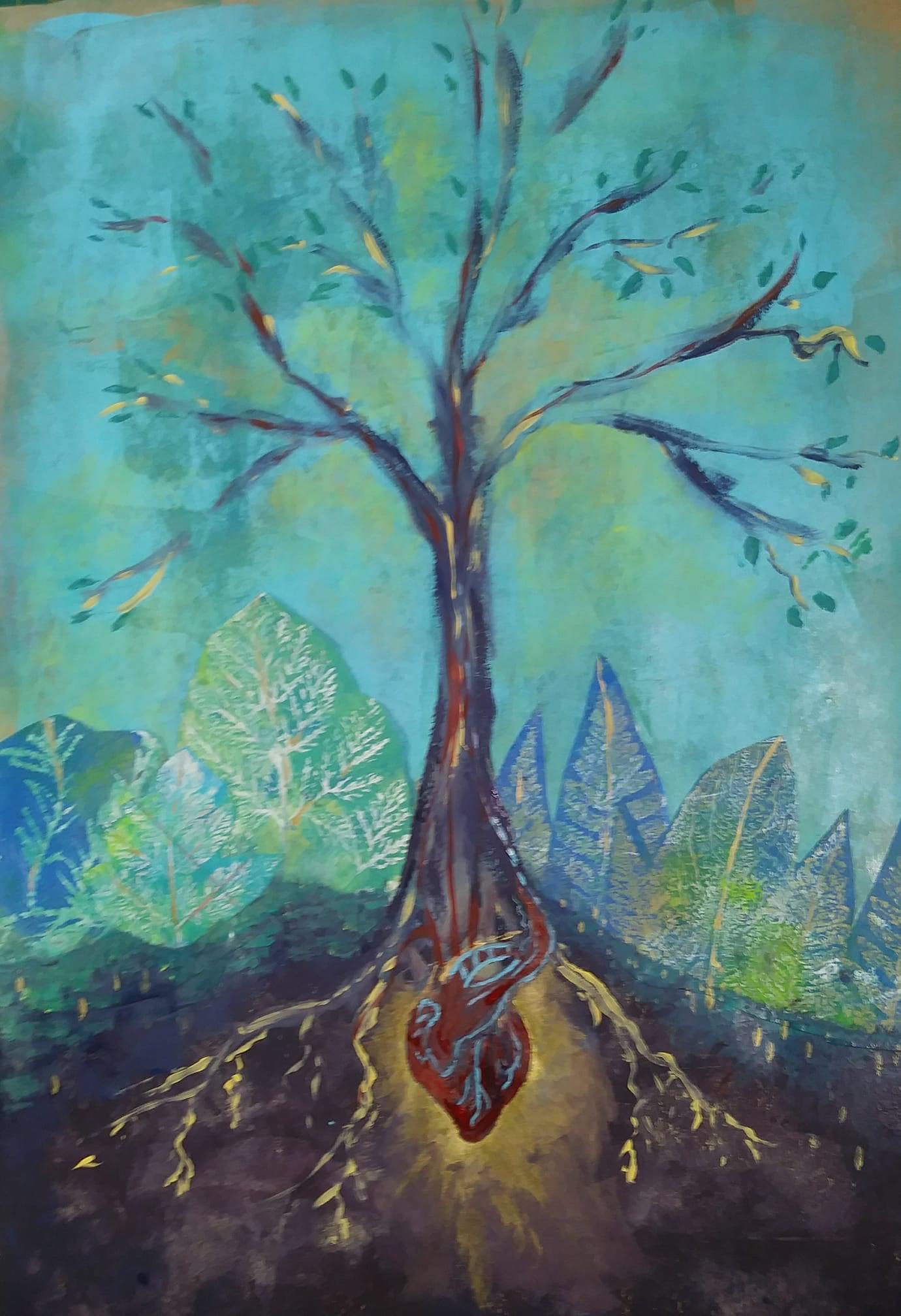 Art response to Covid19 by Jacoline Mulhall, Yellow Springs Ohio Baha'i